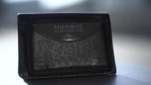 Close-up of the Mindbox Viper Wallet used in magic performances.