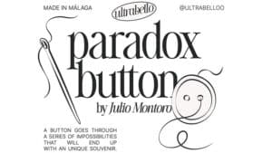 Interactive paradox button illusion for magic tricks and optical illusions.