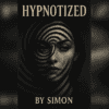 Woman with hypnotic spiral pattern on face, promoting hypnosis mastery eBook.