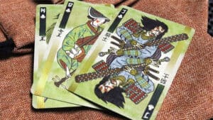 Ronin (Club Clan Edition Green) playing cards featuring samurai artwork for magic tricks and cardist.