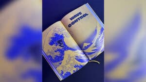 Magic book with wave control illustration for pop-up magic tricks.