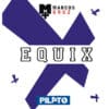 Modern logo of Equix by Pilato with geometric shapes and bold colors.
