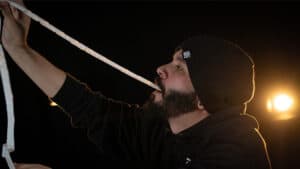 Professional 60ft white mouth coil for magic tricks by Murphy's Magic.