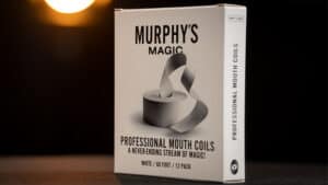 Professional white mouth coils for magic tricks, 60ft length, 12-pack by Murphy's Magic.