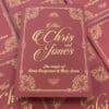 Softcover book titled "Alas Chris & Jones" with ornate gold design.