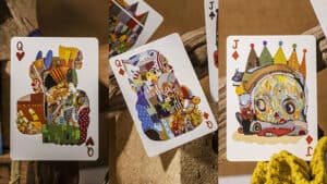 Reen Barrera Bicycle playing cards featuring colorful, artistic designs inspired by daily life and m.