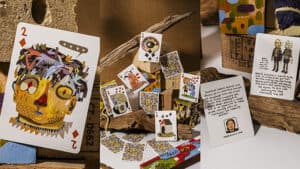 Colorful Bicycle Reen Barrera playing cards with artistic designs and illustrations.