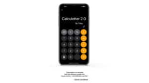 Mobile app interface for Calculetter 2.0 by Toby Z, showcasing calculator features.