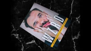 An engaging magic trick card featuring a surprised man for captivating illusions.