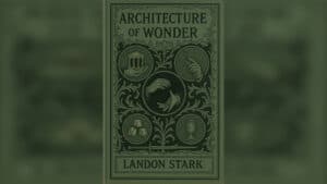 Cover of "Architecture of Wonder" eBook by Landon Stark, showcasing intricate design elements.