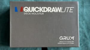QuickDraw Lite deck holster for magic tricks and card handling.