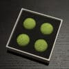 Bright grass green crochet balls for magic tricks and illusions. Perfect for close-up magic performa.