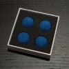 Blue crochet balls for magic tricks and illusions. Perfect for close-up magic performances and capti.