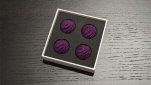 Bright purple crochet balls for magic tricks and illusions. Perfect for magicians and performers see.