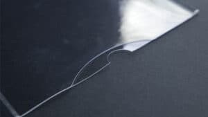 Close-up of a clear acrylic stage prop for magic tricks by Hide & Sergey Koller.