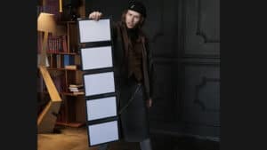 Performer with Prestige Pro stage prop for magic illusions by Hide & Sergey Koller.