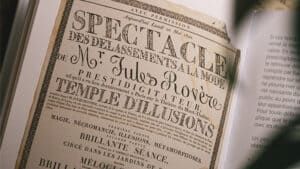 Jules de Rovère poster by Thibault Ternon, showcasing vintage magic and illusion art.