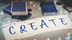 Close-up of Elysian Scripts spell cards for magic tricks and creative illusions.