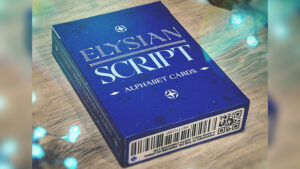 Elysian Script alphabet cards for magic and calligraphy enthusiasts.