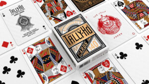 High-quality Tally Ho 140th Anniversary playing cards by US Playing Card Company.