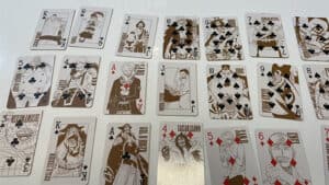 Elegant Grand Tesoro playing cards featuring intricate designs and artwork.