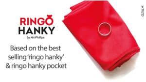Red hanky with ring for magic tricks by GRUM®.