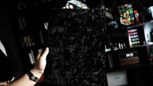 Close-up of Black Art Pad Set used for magic tricks by Bond Lee & Stephen Chan.