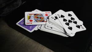 Purple Mini Bicycle playing cards for magic tricks and card illusions.