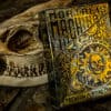 Mortalis Machina Cobalt Edition playing cards with intricate skull and gear design.