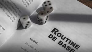 Dice for chance and probability in magic tricks.