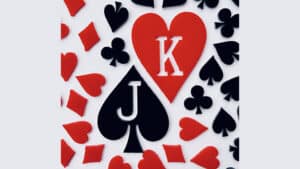 Close-up of playing cards featuring hearts, spades, diamonds, and clubs for magic tricks.