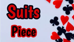 Up of playing cards with suits for magic illusions.