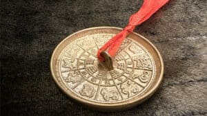 Ancient zodiac coin used in magical tricks by Jackie Zhao and JT Magic.