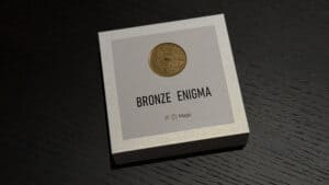 Bronze Enigma magic trick box by Jackie Zhao and JT Magic for captivating illusions.