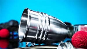 Close-up of the Chop Pot illusion prop used in magic performances.