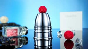 The Chop Pot illusion with red sponge balls and props.