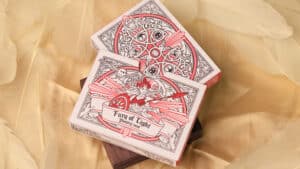 Mythic Divide Fury of Light playing cards from Room One, featuring intricate light-themed designs.