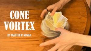 Cone vortex magic trick with playing cards by Matthew Novak for entertainment and illusions.