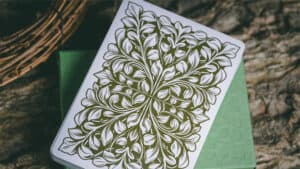 Floria MegaJam playing cards featuring intricate floral design by Harapan Ong & Bacon Magic.