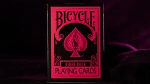 Pink Bicycle Reverse playing cards for magic tricks and card illusions.