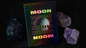 Moon (Black Holo) playing cards with holographic design for magic tricks and card illusions.