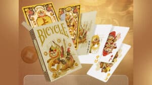 Quality Bicycle mascot playing cards featuring a brave troop bicycle mascot for magic performances.