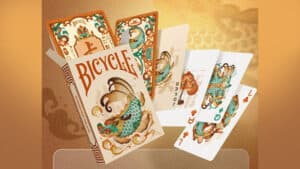 Bicycle mascot playing cards featuring a legendary turtle design for magic tricks and card games.