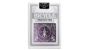Bicycle Prototype purple metal luxe playing cards for magic and card tricks.