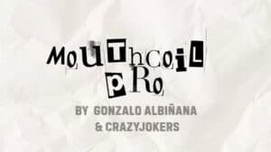 Close-up of Mouth Coil Pro magic trick with coiled mouth prop by Gonzalo Albiñana and CrazyJokers.