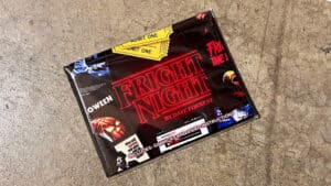 Up of "Fright Night" magic trick box by David Forrest for magical performances.