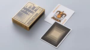 Refraction playing cards for magic tricks, designed by WohStudios, showcasing optical illusion effec.