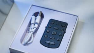 Remote control for PITATA Palm device, compact and easy to use.