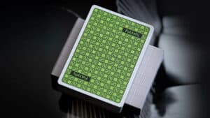 Fulton arcade-themed playing cards with Gameboy design in green and black.