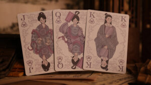 Elegant playing cards with traditional Chinese artwork from 
